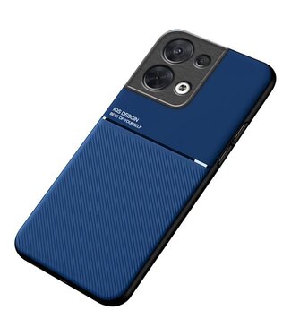 SoFetch SoFetch lijnen backcover hoesje Oppo Reno 8 - blauw
