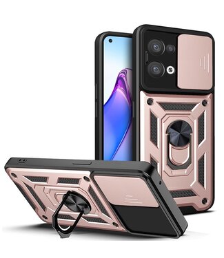 SoFetch SoFetch ring kickstand backcover hoesje Oppo Reno 8 - rosegoud