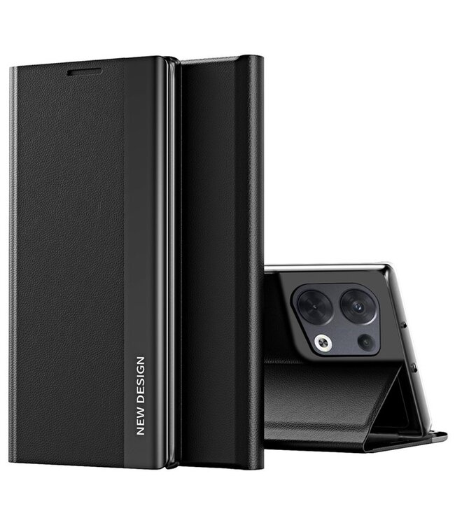 SoFetch zwart compact sideflip hoesje oppo reno 8