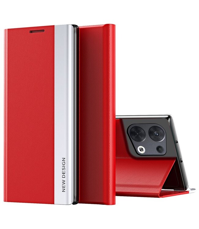 SoFetch rood compact sideflip hoesje oppo reno 8
