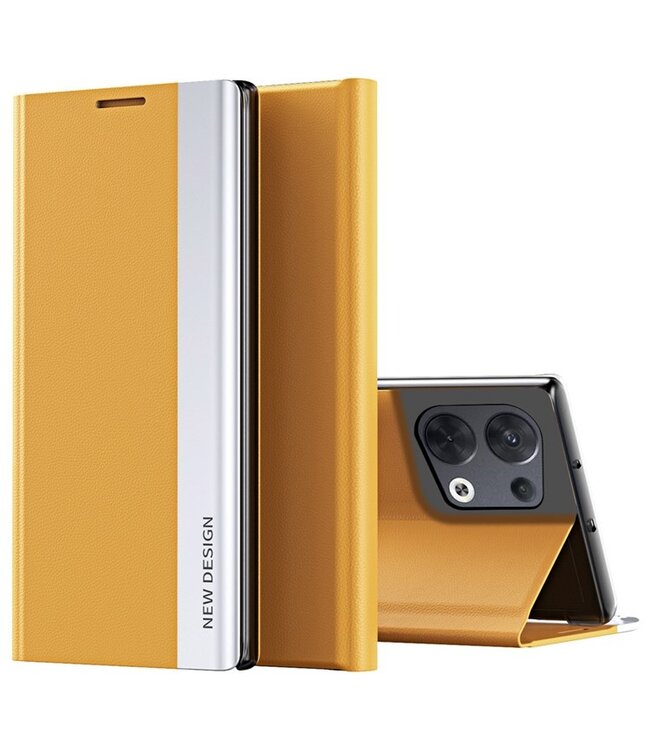 SoFetch geel compact sideflip hoesje oppo reno 8