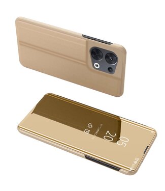 SoFetch SoFetch spiegel sideflip hoesje Oppo Reno 8 goud