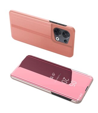 SoFetch SoFetch spiegel sideflip hoesje Oppo Reno 8 rosegoud