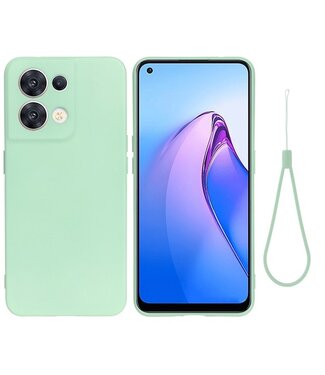 SoFetch SoFetch siliconen backcover hoesje Oppo Reno 8 mintgroen