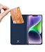 DUX DUCIS Blauw Skin Pro Series Bookcase Hoesje voor de iPhone 15