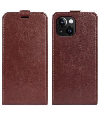 SoFetch Bruin Pasjeshouder Flipcase Hoesje iPhone 15