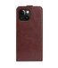 SoFetch Bruin Pasjeshouder Flipcase Hoesje voor de iPhone 15