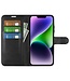 SoFetch Zwart Litchee Bookcase Hoesje voor de iPhone 15