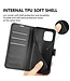 SoFetch Zwart Litchee Bookcase Hoesje voor de iPhone 15
