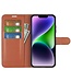 SoFetch Bruin Litchee Bookcase Hoesje voor de iPhone 15