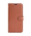 SoFetch Bruin Litchee Bookcase Hoesje voor de iPhone 15