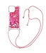 YB Roze Glitter TPU Hoesje met Koord voor de iPhone 15