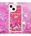 YB Roze Glitter TPU Hoesje met Koord voor de iPhone 15