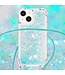 YB Blauw Glitter TPU Hoesje met Koord voor de iPhone 15