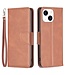 SoFetch Bruin Effen Bookcase Hoesje voor de iPhone 15