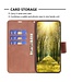 SoFetch Bruin Effen Bookcase Hoesje voor de iPhone 15