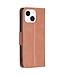 SoFetch Bruin Effen Bookcase Hoesje voor de iPhone 15