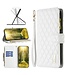 Binfen Color Wit Ruiten Bookcase Hoesje voor de iPhone 15