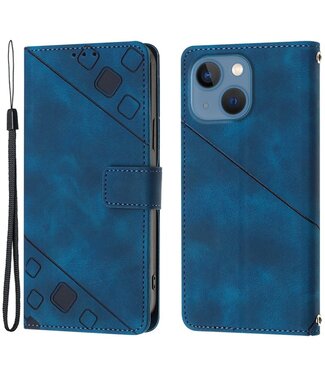 YB Saffierblauw Design Bookcase Hoesje iPhone 15