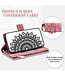 SoFetch Rosegoud Mandala Wallet Hoesje voor de iPhone 15