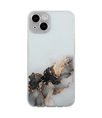 SoFetch Zwart Marmer TPU Hoesje iPhone 15