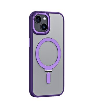 SoFetch Paars / Transparant MagSafe Houder Hybride Hoesje iPhone 15