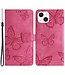 SoFetch Roze Vlinder Bookcase Hoesje voor de iPhone 15