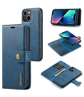 Blauw Pasjeshouder 2-in-1 Hoesje iPhone 15