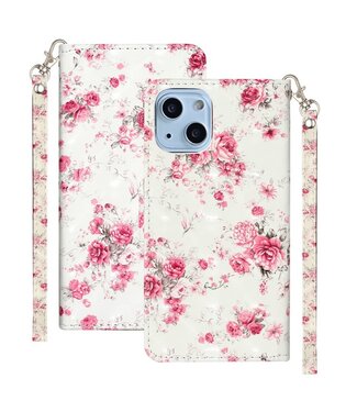 SoFetch Bloemen Bookcase Hoesje iPhone 15