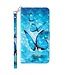SoFetch  Blauw Vlinders Bookcase Hoesje voor de iPhone 15
