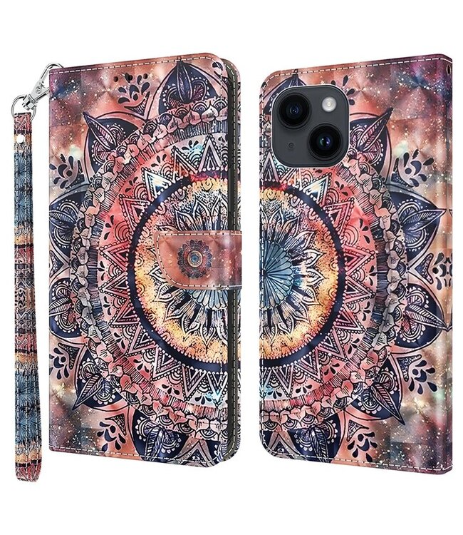 SoFetch  Mandala Booktype Hoesje voor de iPhone 15