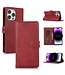 SoFetch Rood Pasjeshouder Glad Bookcase Hoesje voor de iPhone 15