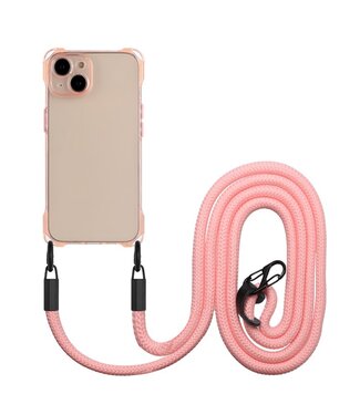 SoFetch Roze Valbestendig TPU Hoesje met Koord iPhone 15