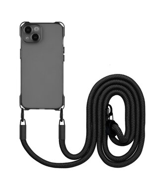 SoFetch Zwart Valbestendig TPU Hoesje met Koord iPhone 15