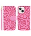 SoFetch Roze Camelia Bookcase Hoesje voor de iPhone 15