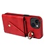 SoFetch Rood Litchee Houder Wallet Hoesje voor de iPhone 15