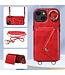 SoFetch Rood Litchee Houder Wallet Hoesje voor de iPhone 15