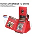 SoFetch Rood Litchee Houder Wallet Hoesje voor de iPhone 15