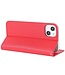 SoFetch Rood Zijde Textuur Bookcase Hoesje voor de iPhone 15
