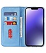 SoFetch Blauw Zijde Textuur Bookcase Hoesje voor de iPhone 15