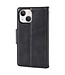 HanMan Zwart Glad Bookcase Hoesje voor de iPhone 15