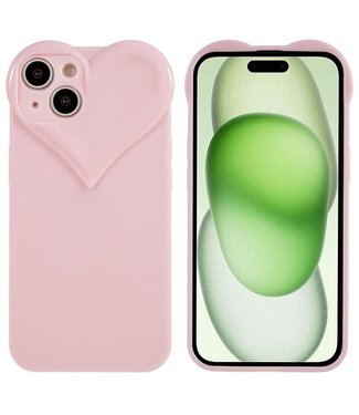 SoFetch Roze Hartje TPU Hoesje iPhone 15