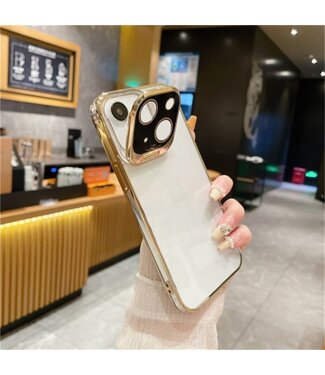 SoFetch Goud Stijlvol Lensbescherming TPU Hoesje iPhone 15