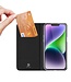 DUX DUCIS Zwart Skin Pro Series Bookcase Hoesje voor de iPhone 15 Plus