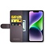 SoFetch Bruin Splitleder Bookcase Hoesje voor de iPhone 15 Plus