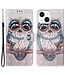 YB  Uil Bookcase Hoesje met Handriem voor de iPhone 15 Plus