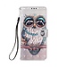 YB  Uil Bookcase Hoesje met Handriem voor de iPhone 15 Plus