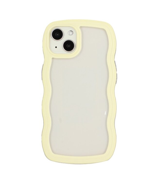 SoFetch Geel Golvend Hybride Hoesje voor de iPhone 15 Plus