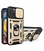 SoFetch Goud Lensbescherming Houder Hybride Hoesje voor de iPhone 15 Plus
