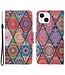 SoFetch Kleurrijk Ruiten Bookcase Hoesje voor de iPhone 15 Plus